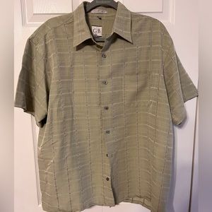 Mens Geoffrey Beene Short Sleeve Casual Button Down Shirt